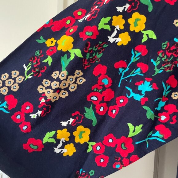 Ulla Popken Navy with flowers 28/30 Women's Tunic Top 100% Cotton - Picture 4 of 6